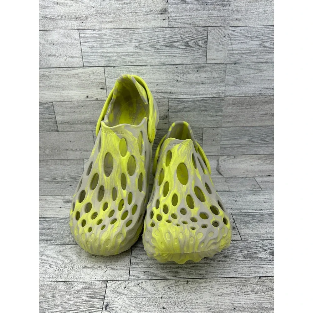 Merrell Hydro Moc Water Shoes Grey Lime Green Marbled Mens 7 Womens 8.5 J003751
